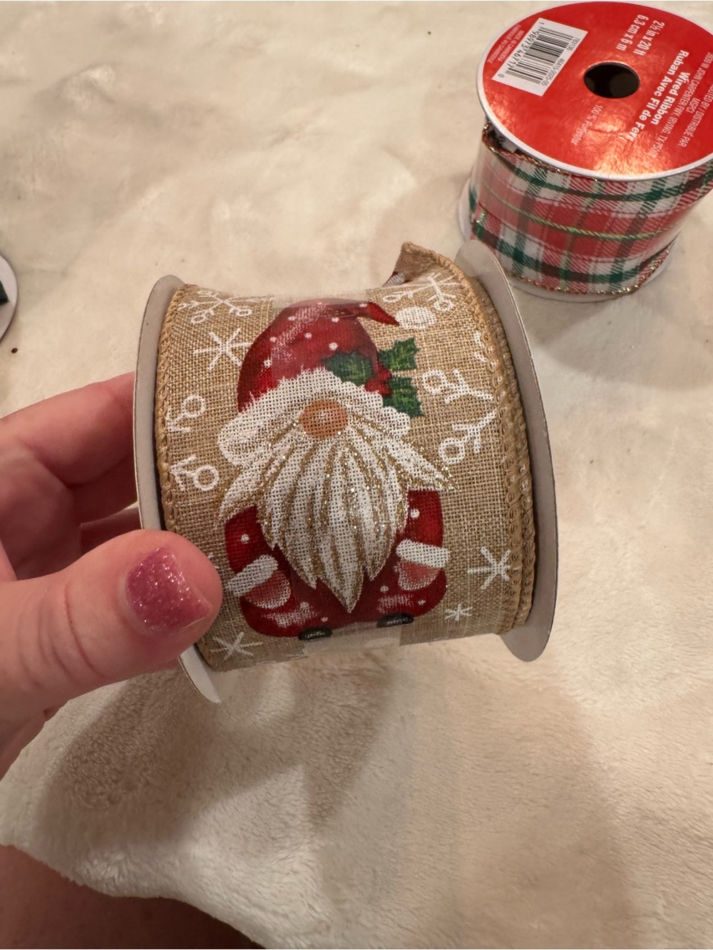 NEW 4 Rolls of Wired Christmas Ribbon - Picture 7 of 9